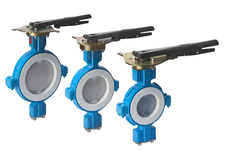 Durco BTV Lined Butterfly Valves Group shot